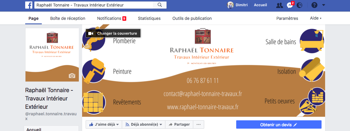 Facebook Raphael Tonnaire Travaux